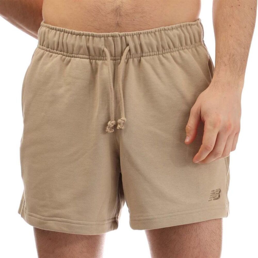 New Balance Mens Balance French Terry Shorts / Stone